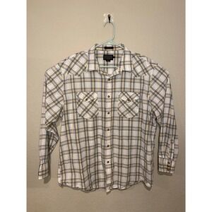 Pendleton Frontier Plaid Western Pearl Snap Shirt Long Sleeve Button Up XL
